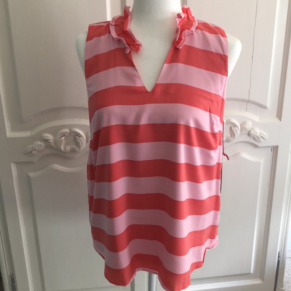 Gibson x Hi Sugarplum Sunshine Ruffled V-Neck Tank